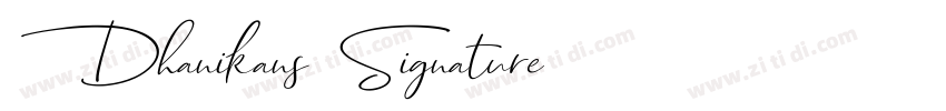 Dhanikans Signature字体转换